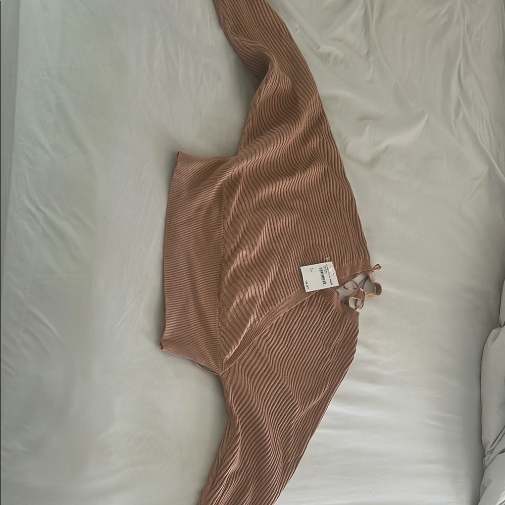 Nordstrom Rack Ribbed Knit Top in Light Clay